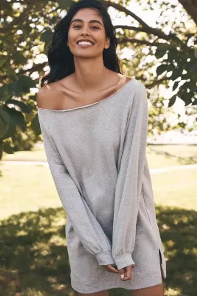 By Anthropologie Off-The-Shoulder Sweatshirt