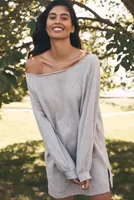 By Anthropologie Off-The-Shoulder Sweatshirt