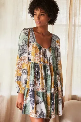 By Anthropologie Tiered Mini Dress
