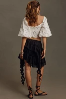 By Anthropologie Tendril Slip Mini Skirt