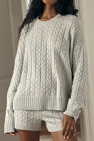 Papinelle Cozy Cable Cotton Cashmere Sweater