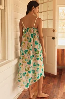 Papinelle Audrey Silk Blend Floral Lace Maxi Nightgown