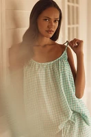 Papinelle Seersucker Gingham Cami & Boxer Shorts Pajama Set