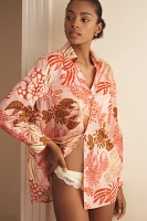 Farm Rio x Anthropologie Long-Sleeve Printed Buttondown Shirt