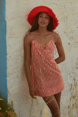 Farm Rio x Anthropologie Tie-Strap Mini Nap Dress