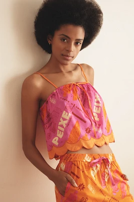 Farm Rio x Anthropologie Printed Scallop-Hem Swing Cami