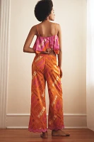 Farm Rio x Anthropologie Printed Scallop-Hem Wide-Leg Pants