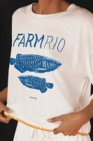 Farm Rio x Anthropologie Oversized Cropped Graphic Tee