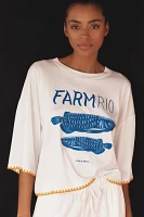 Farm Rio x Anthropologie Oversized Cropped Graphic Tee