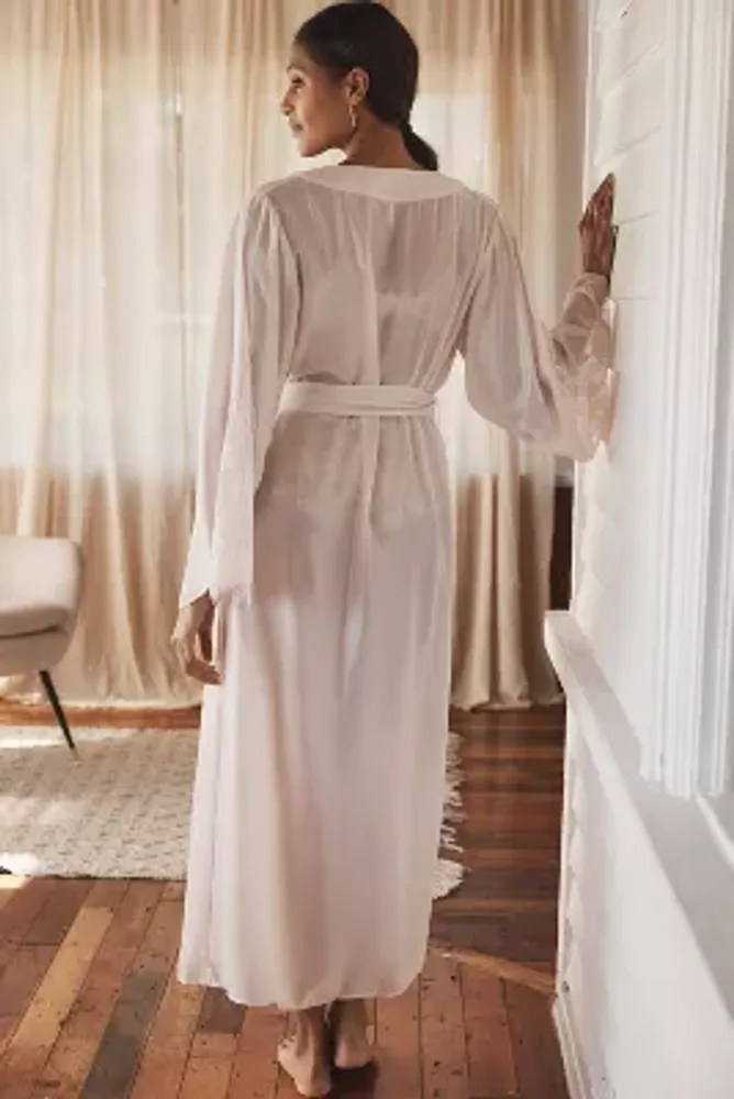 By Anthropologie Sheer Lace Robe