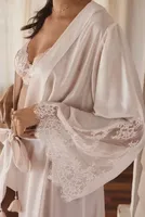 By Anthropologie Sheer Lace Robe