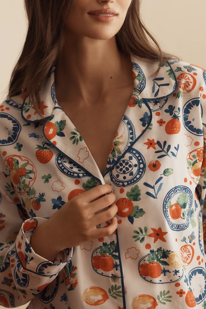 By Anthropologie Cloud Flannel Pajama Top