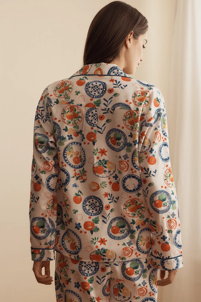 By Anthropologie Cloud Flannel Pajama Top