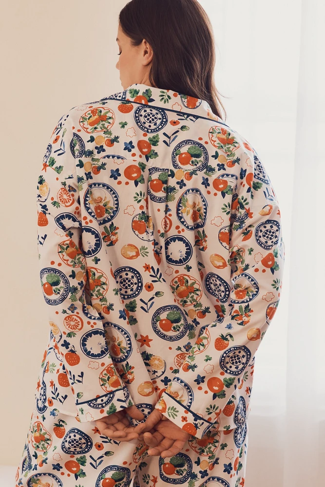 By Anthropologie Cloud Flannel Pajama Top