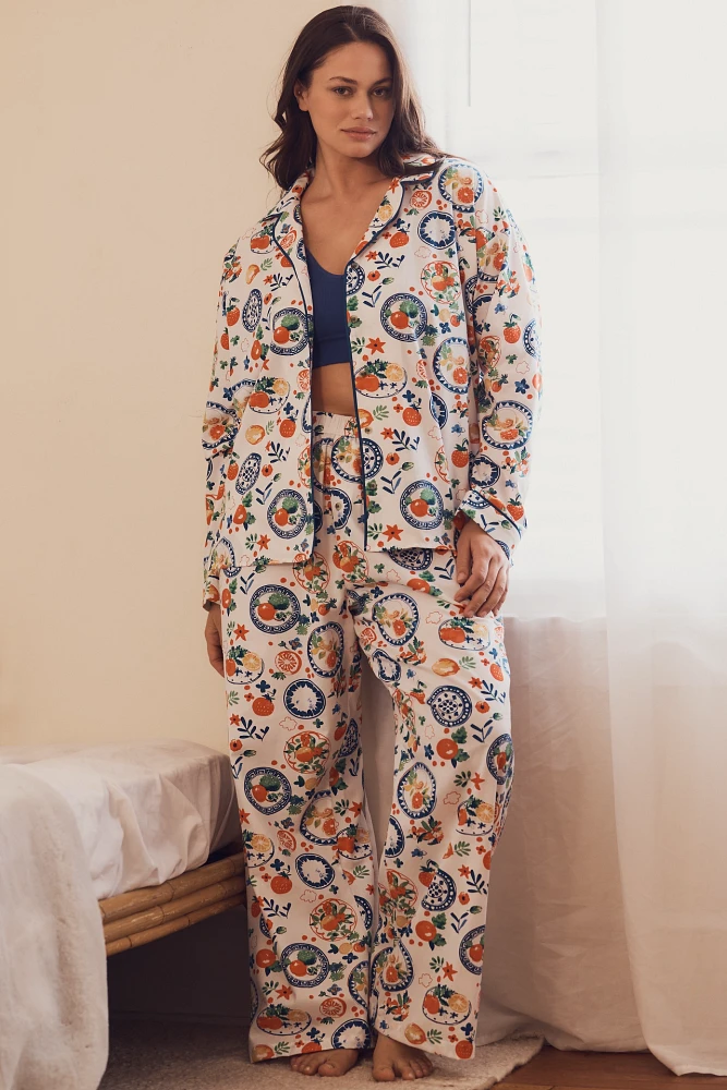 By Anthropologie Cloud Flannel Pajama Top