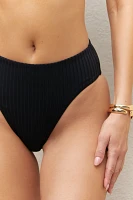 LSPACE Savannah High-Waisted Ribbed Bikini Bottoms