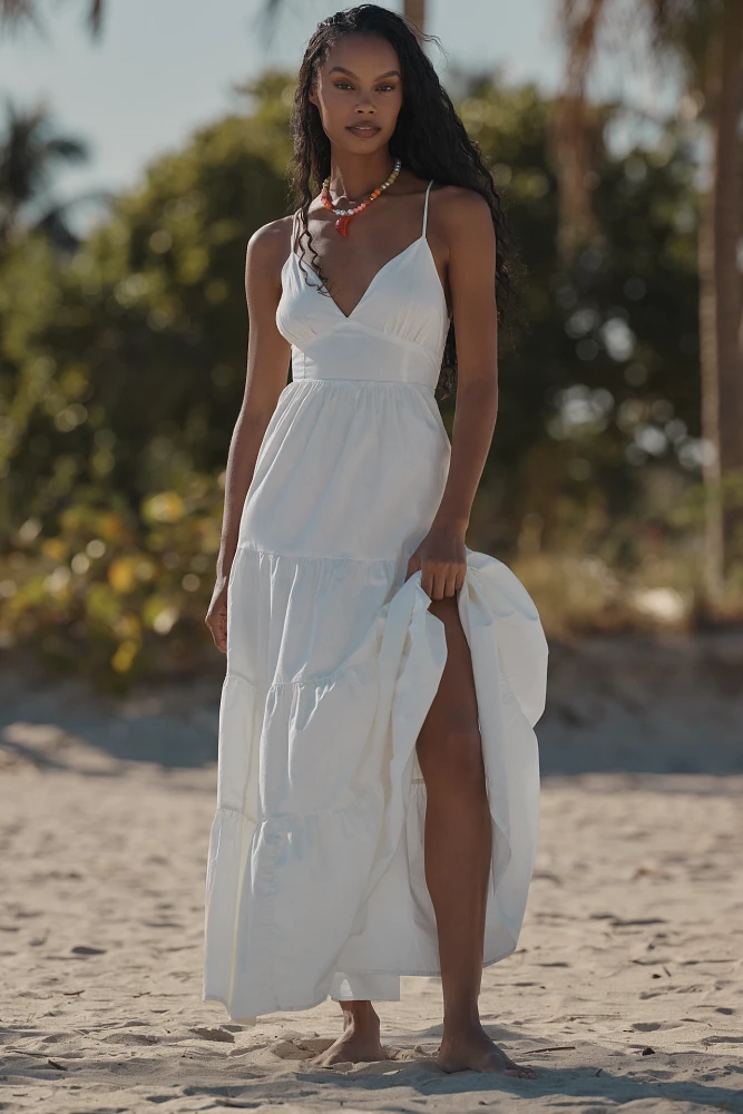 LSPACE Laina Tiered Cotton Maxi Dress