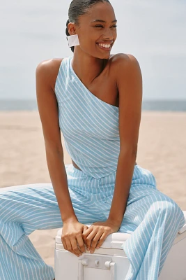 LSPACE June Linen Blend Asymmetric Top
