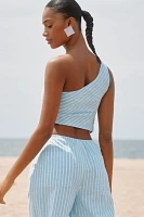 LSPACE June Linen Blend Asymmetric Top