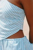 LSPACE June Linen Blend Asymmetric Top