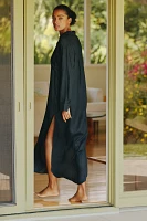 LSPACE Capistrano Linen Long-Sleeve Tunic Maxi Dress