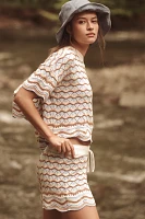 LSPACE Sun Chaser Crochet Shorts