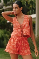 Tiare Hawaii Dixi Linen Pull-On Shorts