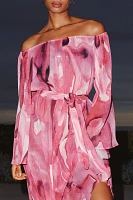 Villa Fresca Malia Pleated Tie-Waist Dress