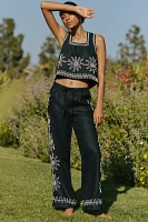 LSPACE x Rails Emmie Linen Embroidered Pants