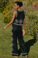 LSPACE x Rails Emmie Linen Embroidered Pants