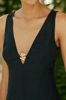 LSPACE x Rails Avila Linen Blend Sleeveless Midi Dress