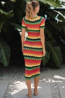 Beach Riot Emory Crochet Striped Fitted Maxi Dress