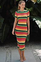Beach Riot Emory Crochet Striped Fitted Maxi Dress