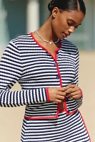 Beach Riot Calla Jacquard Striped Cardigan Top
