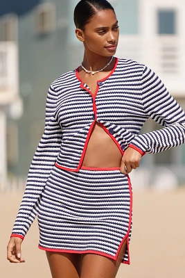 Beach Riot Eli Jacquard Striped Mini Skirt