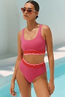 Beach Riot Harriet Scallop High-Waisted Bikini Bottoms