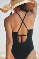 Maeve Strappy Ruched One-Piece Swimsuit