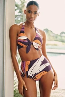 Celandine Tie-Front Triangle Bikini Top