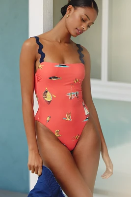 Celandine Nautical Print One-Piece Swimsuit