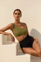 JETS Versa Rib One-Shoulder One-Piece Swimsuit