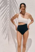 JETS Versa Rib One-Shoulder One-Piece Swimsuit