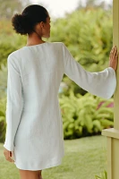JETS Zarla Tie-Front Linen Blend Cover-Up Dress