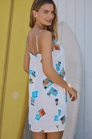 Seafolly Sunset Linen Blend Square-Neck Mini Dress