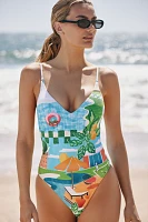 Seafolly Sunset Graphic One-Piece Swimsuit