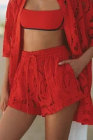 SUBOO Florence Eyelet Pull-On Shorts