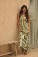 Solid & Striped Kayle Sleeveless Pleated Midi Dress