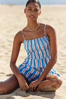 Solid & Striped Delta Linen-Blend Square-Neck Top