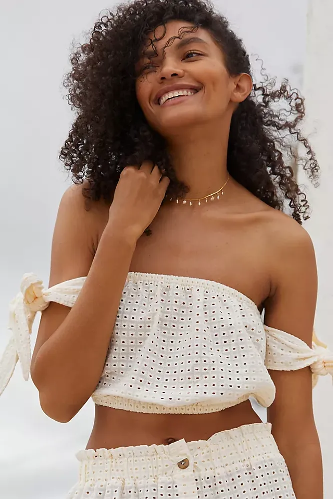 Eberjey Andy Cotton Eyelet Beach Top