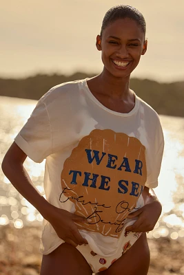 Malai x Anthropologie We Are The Sea Tee