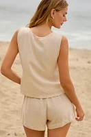 Malai Mist Linen Blend Tie-Front Vest